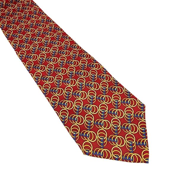 Gucci Interlocking Circles Silk Tie - Picture 1 of 4